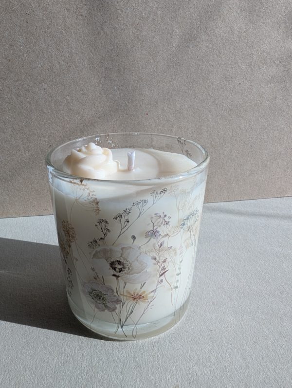 Bougie à la cire de soja, senteur musc blanc